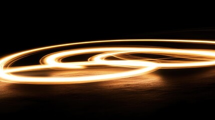 Abstract Light Trails in Dark Background Creating Dynamic Patterns
