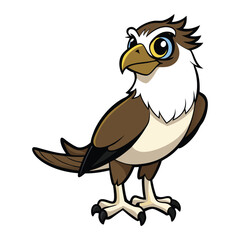 Fototapeta premium eagle cartoon isolated on white