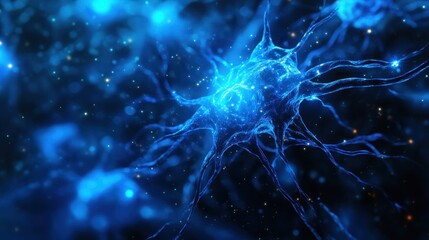 Fototapeta premium Digital Illustration of a Neuron