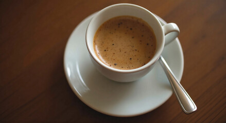 Fototapeta premium cup of coffee on wooden table