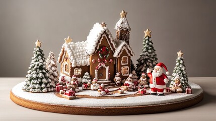 christmas cake with candles