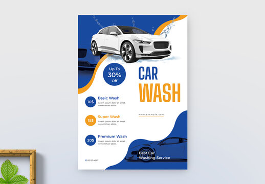 Modern Car Wash Promotional Flyer
