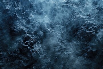 Abstract mystical rock smoke in swirling blue  ideal for logos.