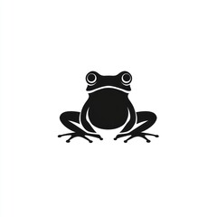 Simple black silhouette of a frog. (1)