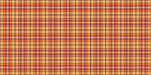 Open textile tartan background, handkerchief texture pattern fabric. Paisley seamless vector plaid check in orange and red colors.