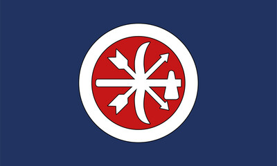 Flag of the Choctaw Brigade. vector illustration