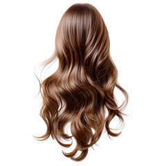 Naklejka premium Realistic clip art of brown wavy hair, ideal for hairstyling concepts and creative designs in fashion.