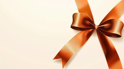 Bow on white background, gift card design featuring ribbon, bow