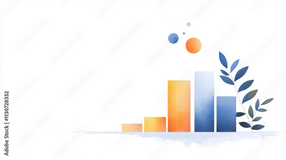 Poster modern strategy framework for business transformation with abstract graphical elements