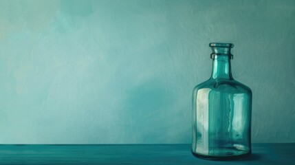 A green glass bottle