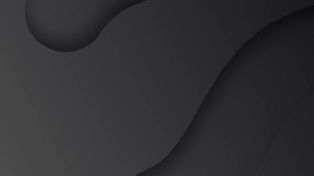 Sleek abstract background featuring a smooth gradient of dark gray to black, with flowing curved shapes that create a sophisticated and modern aesthetic. Ideal for corporate branding