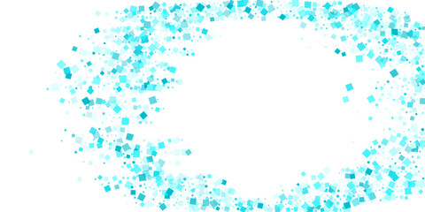 Obraz premium Blue squares confetti New Year holiday vector design.