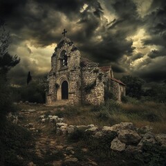 Obraz premium Stories etched in stone: St. Euphemia's Church...