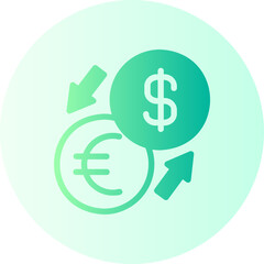 Obraz premium Currency Exchange gradient icon