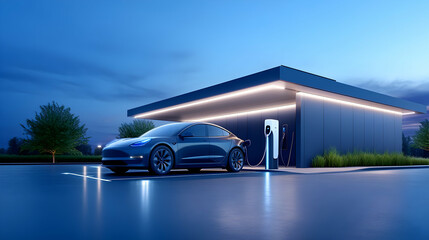 Electric vehicle charging stations, or EV charging stations, utilize sustainable power sources and environmentally friendly energy to reduce CO2 emissions.