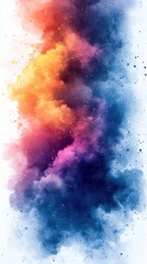 Fototapeta premium A vibrant explosion of colorful smoke, creating an abstract and artistic visual effect.