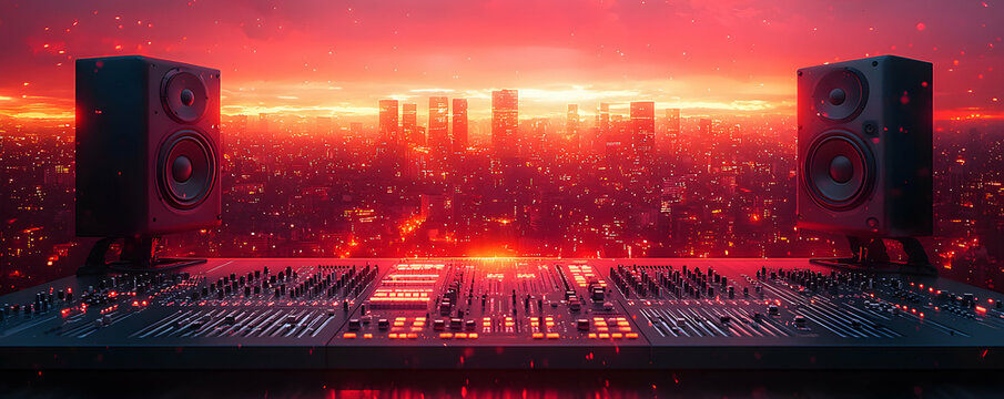 Studio Mixboard Cityscape Sunset Soundscape