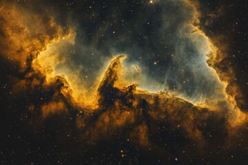 Obraz premium stunning cosmic nebula with vibrant colors and starry background