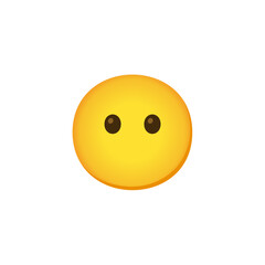 Fototapeta premium Neutral Face Emoji 