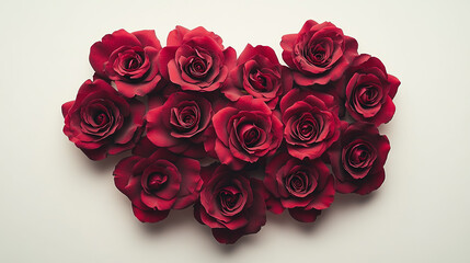 A stunning arrangement of fresh red roses forms a heart shape, perfect for expressing love and admiration during special moments like anniversaries and Valentine's Day