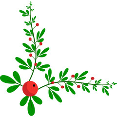 Christmas Leaves Corner