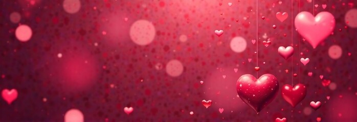 Romantic Hearts Background Ideal for Love, Celebration, and Special Occasions, Artful Design