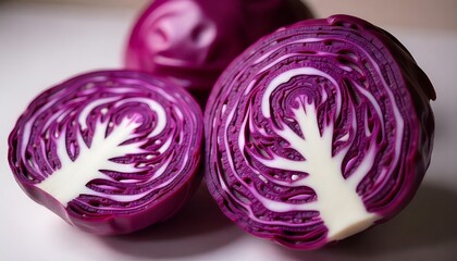 Fototapeta premium red cabbage isolated on white