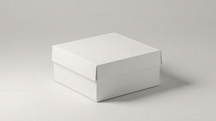 Naklejka premium 3D retail box mockup featuring a blank surface, sharp edges, and soft lighting, creating a professional and modern presentation