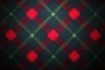 Cozy dark green and red plaid pattern for holiday phone wallpaper
