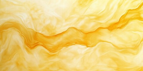 Abstract yellow watercolor background with a blurred, wavy texture in the center of the canvas. The color is soft and warm, giving it an elegant feel suitable for various design projects.