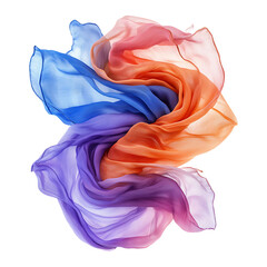 Obraz premium Flowing Performance Props Isolated on Transparent Background PNG.