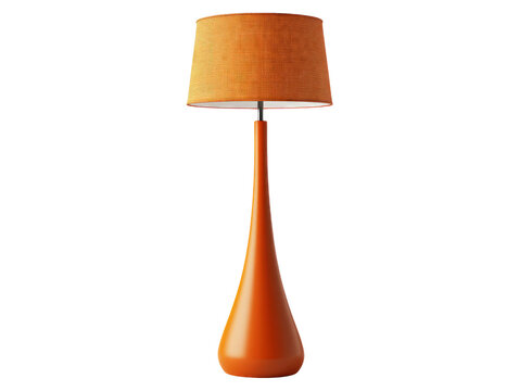 recommend clip art: Modern Orange Table Lamp Design Isolated on Transparent Background