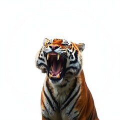 Obraz premium Tiger on white background 