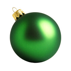 green Christmas balls, transparent background,