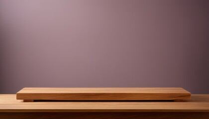 Wooden Platform with Purple Background for Product Photography,  for product display montage