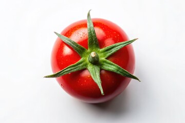 Surreal Half Cherry Tomato Top View Photography - Isolated Background Food Still Life Image