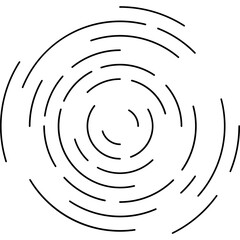 Concentric Circle with Broken Lines