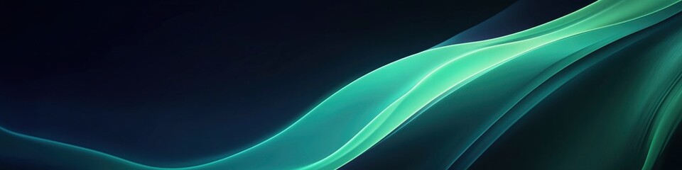 Close-up of lights with a dark blue and green gradient background, smooth curves.