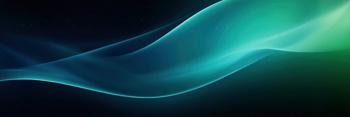 Close-up of lights with a dark blue and green gradient background, smooth curves.