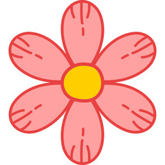 Fototapeta premium Cute Flower Doodle 