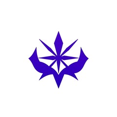 Fototapeta premium Majestic Purple Cannabis Flower Logo