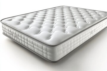 Fototapeta premium Plush Pillow Top Queen Size Mattress with Pocketed Coils - Double Sided Innerspring - Washable Tufting - Breathable Bord