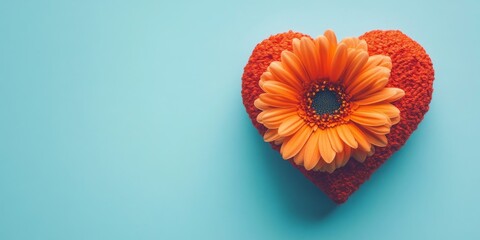 Obraz premium International Self Care Day is represented by a heart with a flower, symbolizing the importance of self care. Effective self care enhances well being and can positively impact healthcare systems.