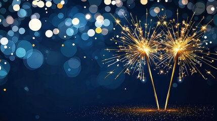 Fototapeta premium Festive night sky a visual art display of sparkling fireworks