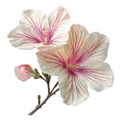 Bauhinia Variegata Blossom isolated on transparent background.