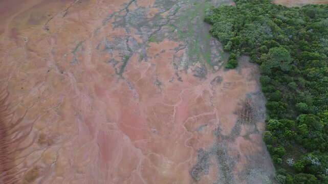 Barreiro da Faneca. A semi-desert, vibrant and clayish landscape, red in colour,  called &ldquo;red desert&rdquo;. 