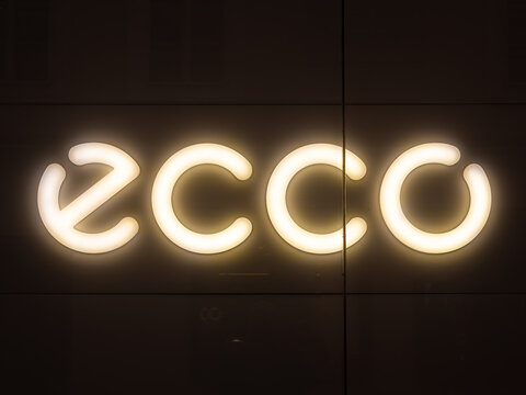 Salzburg, Austria - October 24, 2024: Ecco is a well-known Danish brand specializing in the design and manufacture of high-quality footwear