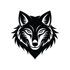 Fototapeta premium Wolf Head Silhouette Vector Illustration
