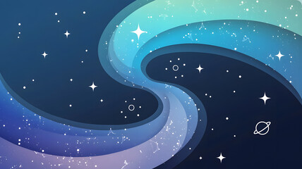 Naklejka premium A gradient design illustration with a swirl of colors from light blue at the top to dark blue at the