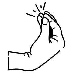 Bellissimo icon delicious food Italy hand gesture sketch engraving vector illustration, isolated on white background